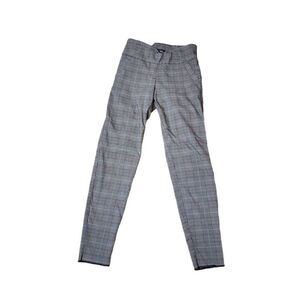 Soho Apparel Grey Plaid Ankle Length Ponte Pants in a Small